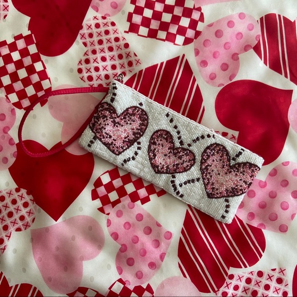 💕 Talbots & Liz Claiborne, Vintage Be My Valentine Scarf & Wristlet Bundle - Picture 3 of 16